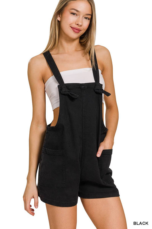 Denim Knot Strap Romper